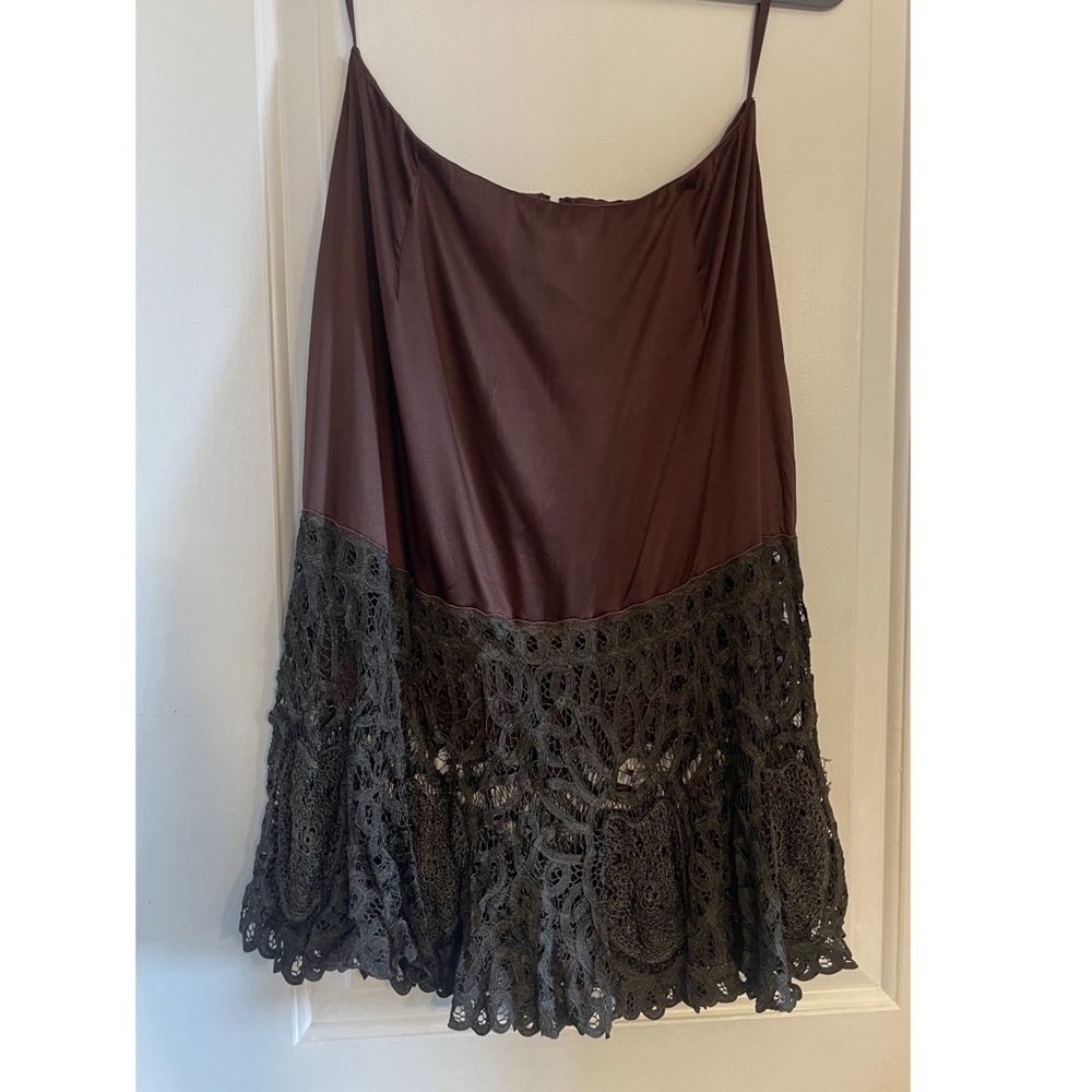 Jovani Silk Skirt Brown